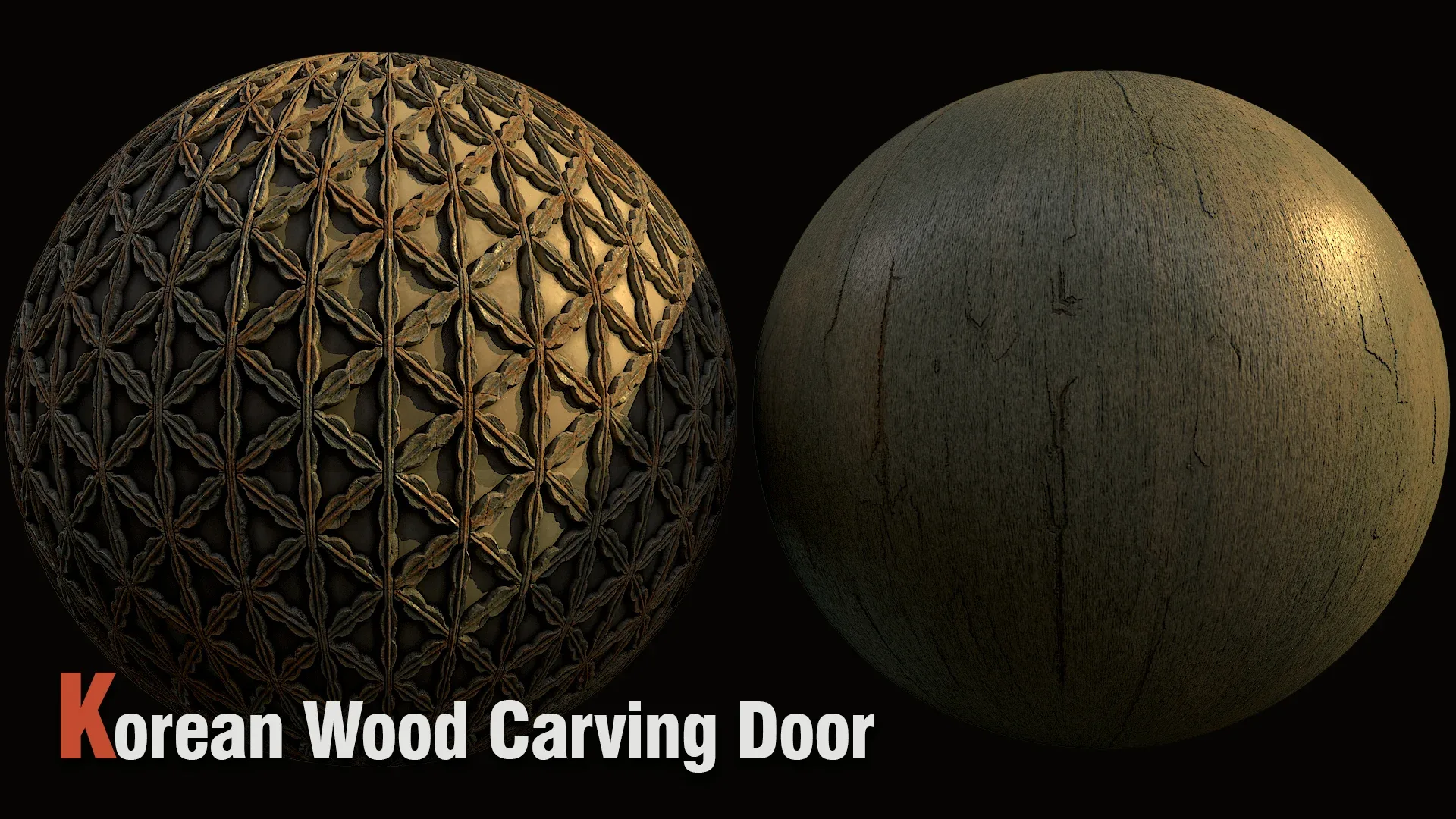 Korean wood carving door