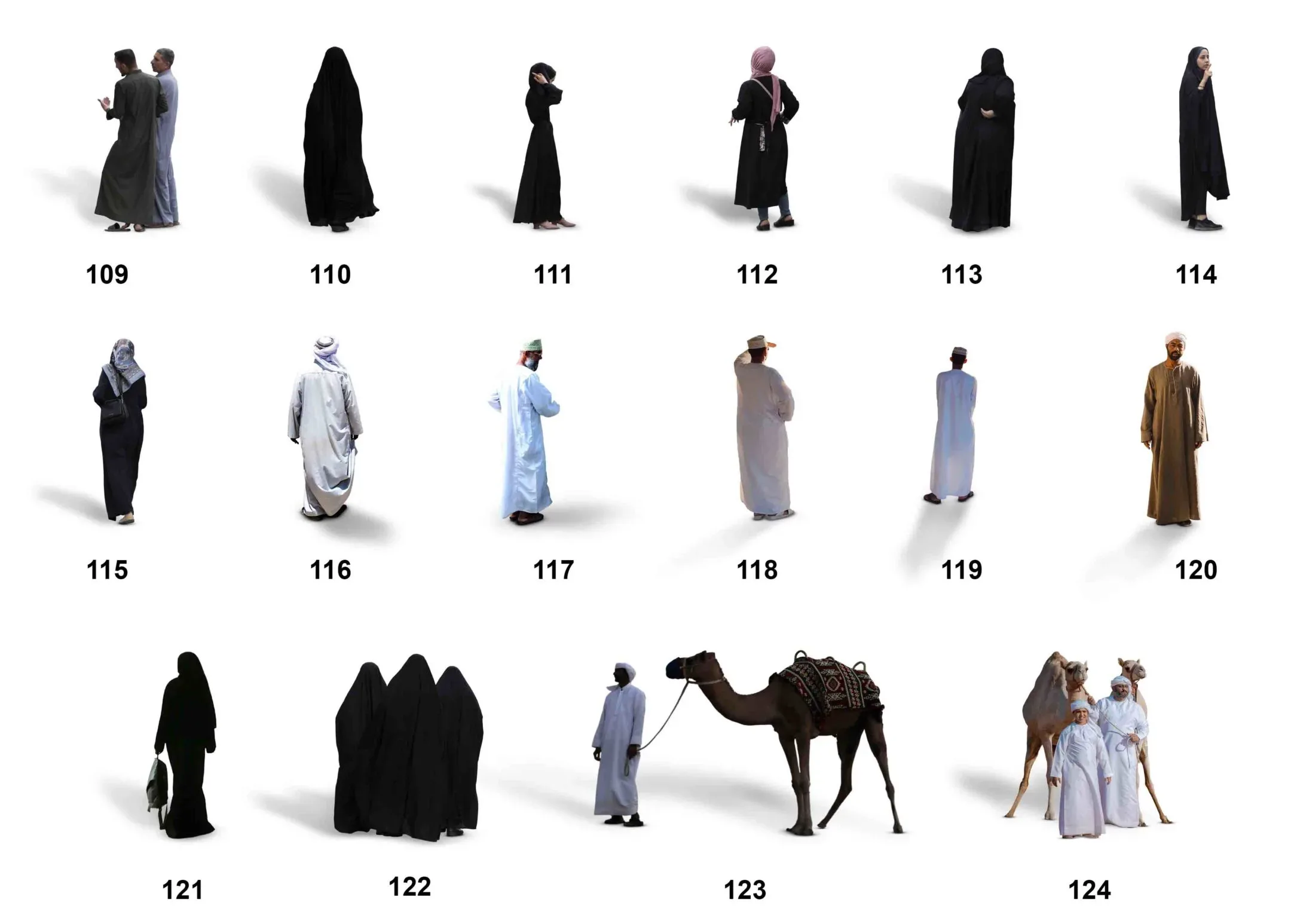 150 PNG+PSD Arabian people Full HD CUTOUT Pack - Vol1