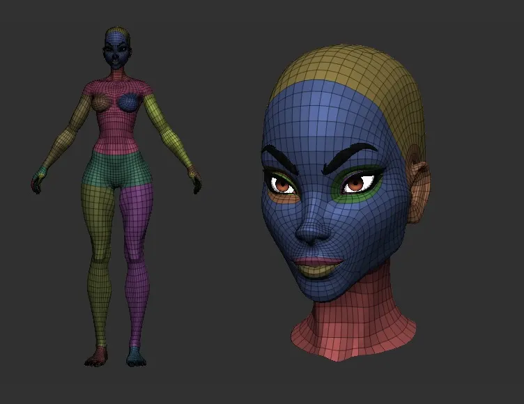 Stylized Female Basemesh inspired in J.Scott Campbell .ZTL .OBJ