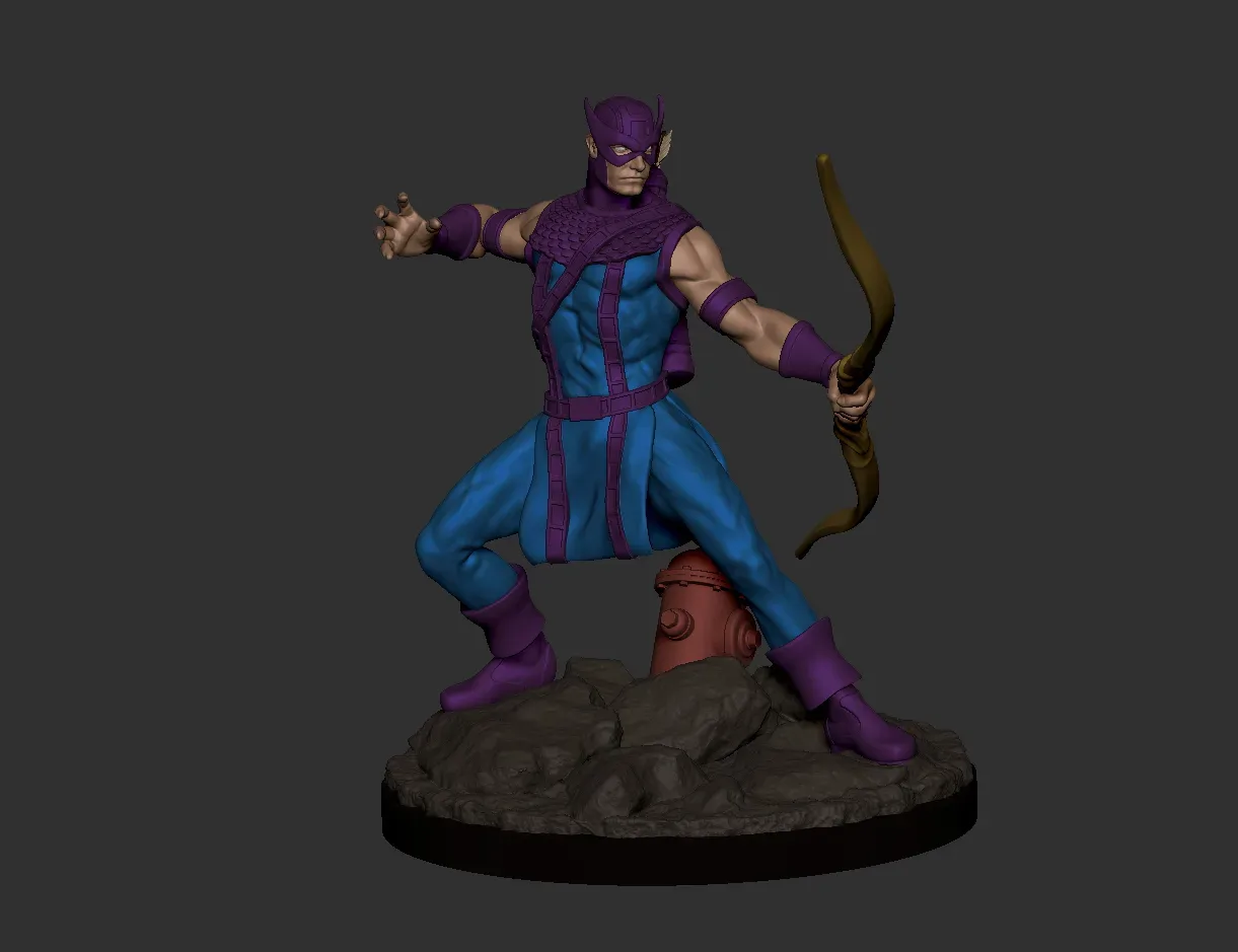 Hawkeye comics statue ready to print 1:8 scale