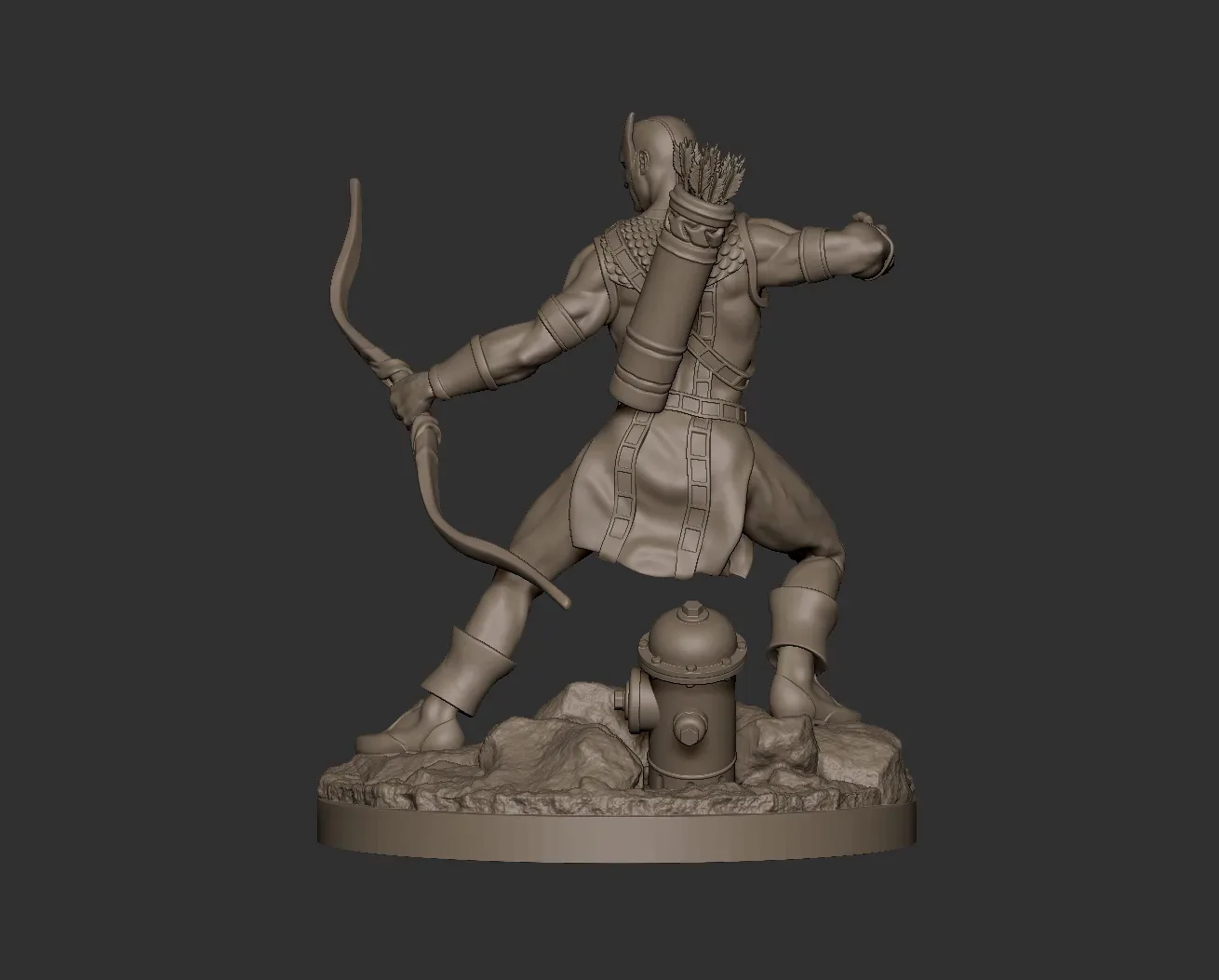 Hawkeye comics statue ready to print 1:8 scale