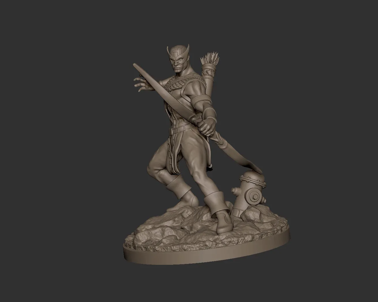 Hawkeye comics statue ready to print 1:8 scale