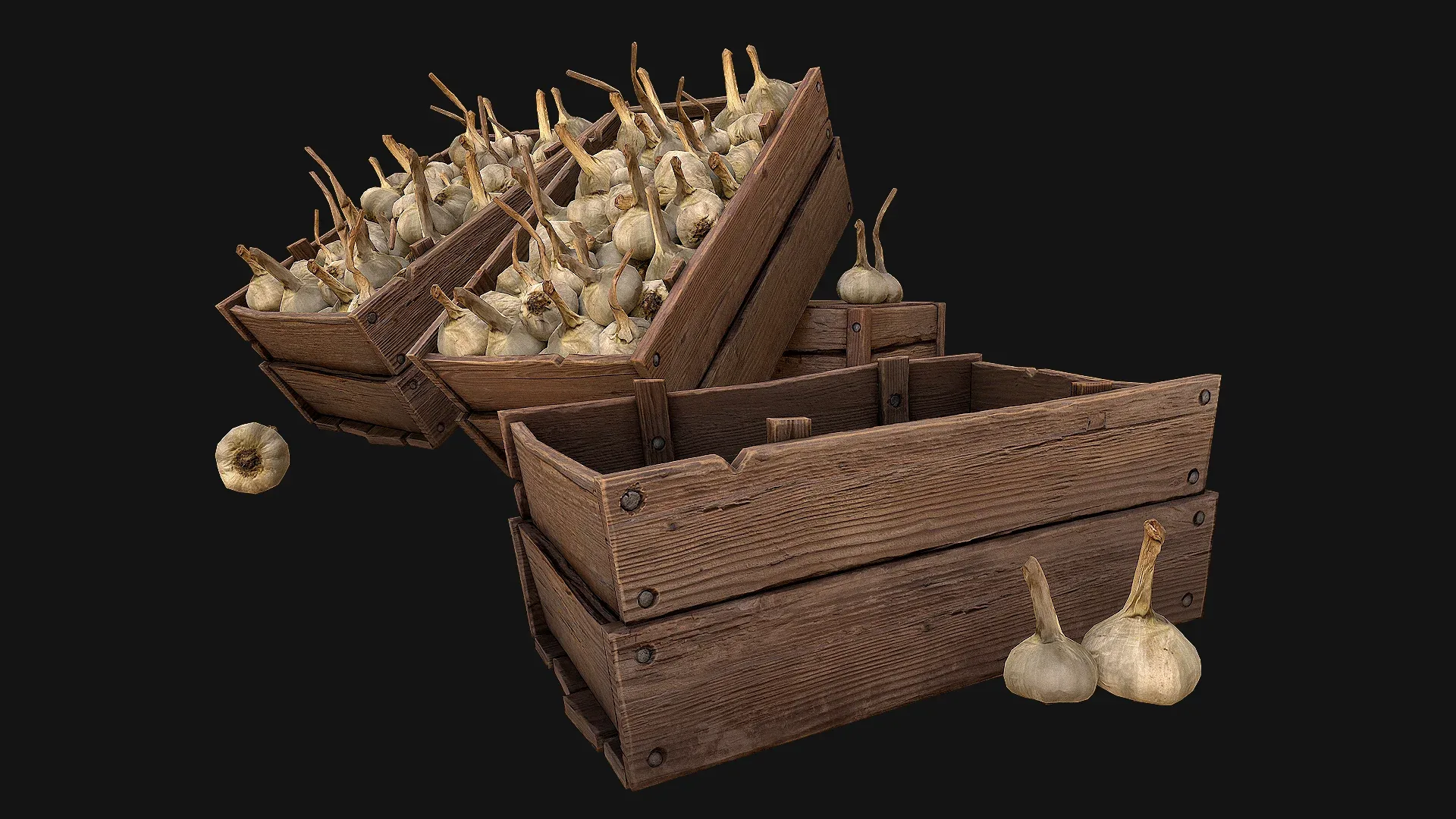 Garlic Box Crate Stand