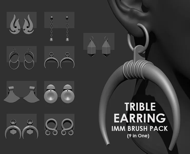 EARRING MEGA PACK (4 IN ONE - 65 BRUSHES)