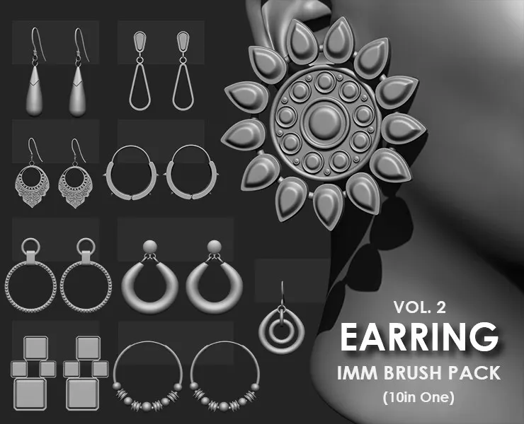 EARRING MEGA PACK (4 IN ONE - 65 BRUSHES)