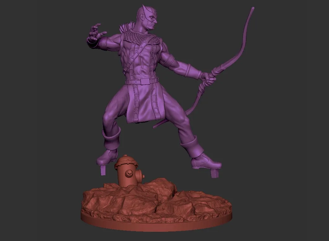 Hawkeye 1970 comics statue Ready to print 75mm scale 3D print model