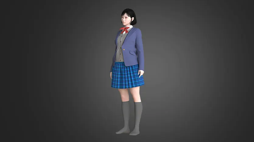 School Uniform | clo3d | marvelous designer School Uniform