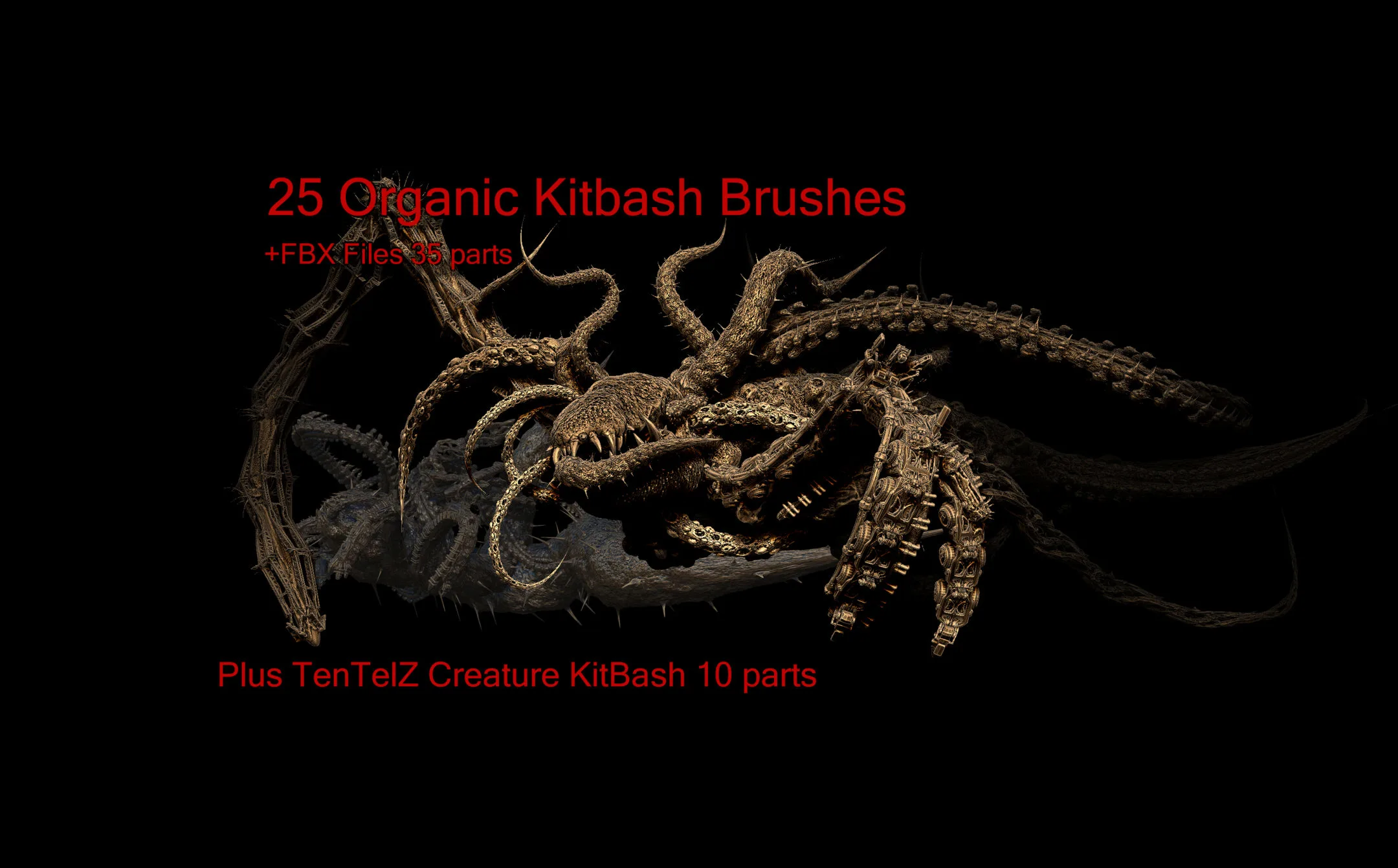 25 Organic stuff Kitbash plus TenTelZ_Creature_KitBash 10 parts