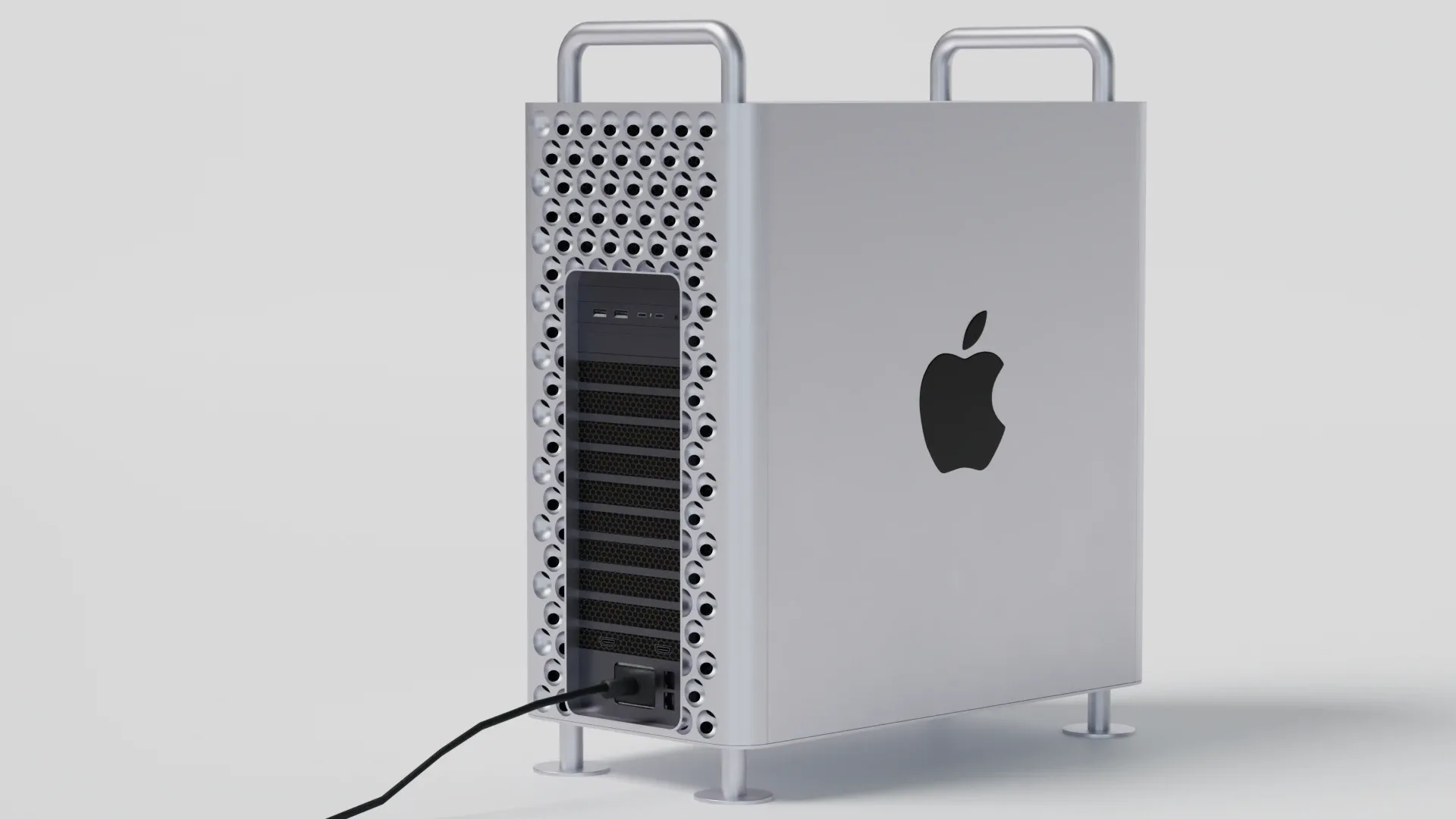 Mac Pro 2022 with keyboard mouse trackpad and airPods Max