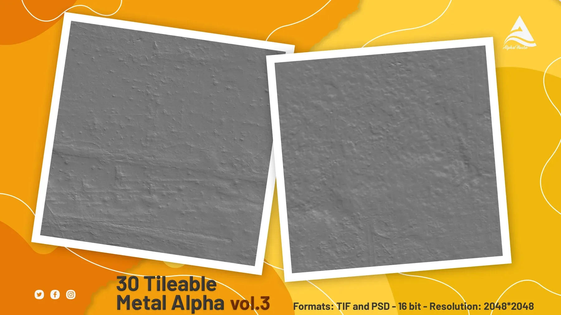 30 Tileable Metal Alpha (vol.3)