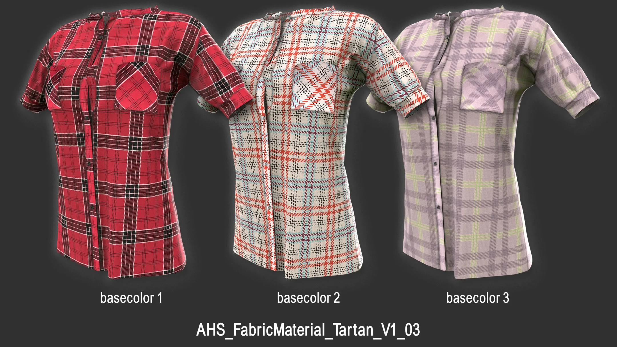 10 Plaid/Tartan Fabric Materials + 30 Textures (4K) Vol 1