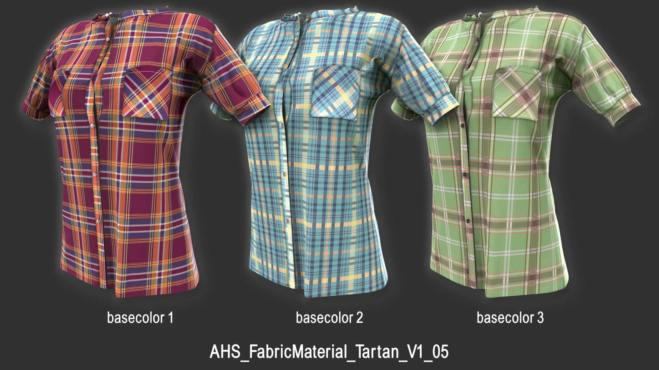 10 Plaid/Tartan Fabric Materials + 30 Textures (4K) Vol 1