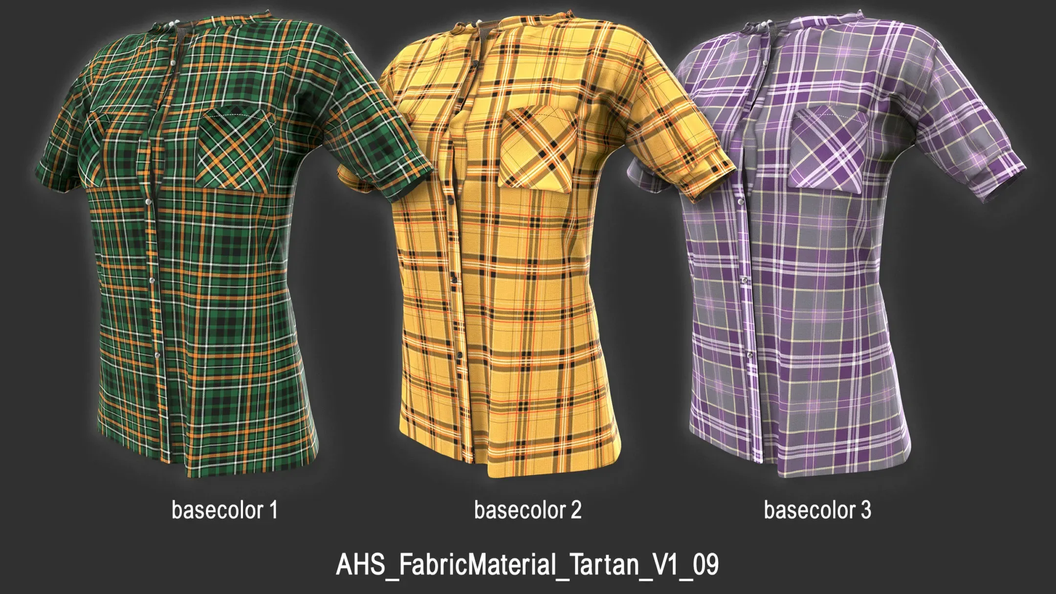 10 Plaid/Tartan Fabric Materials + 30 Textures (4K) Vol 1