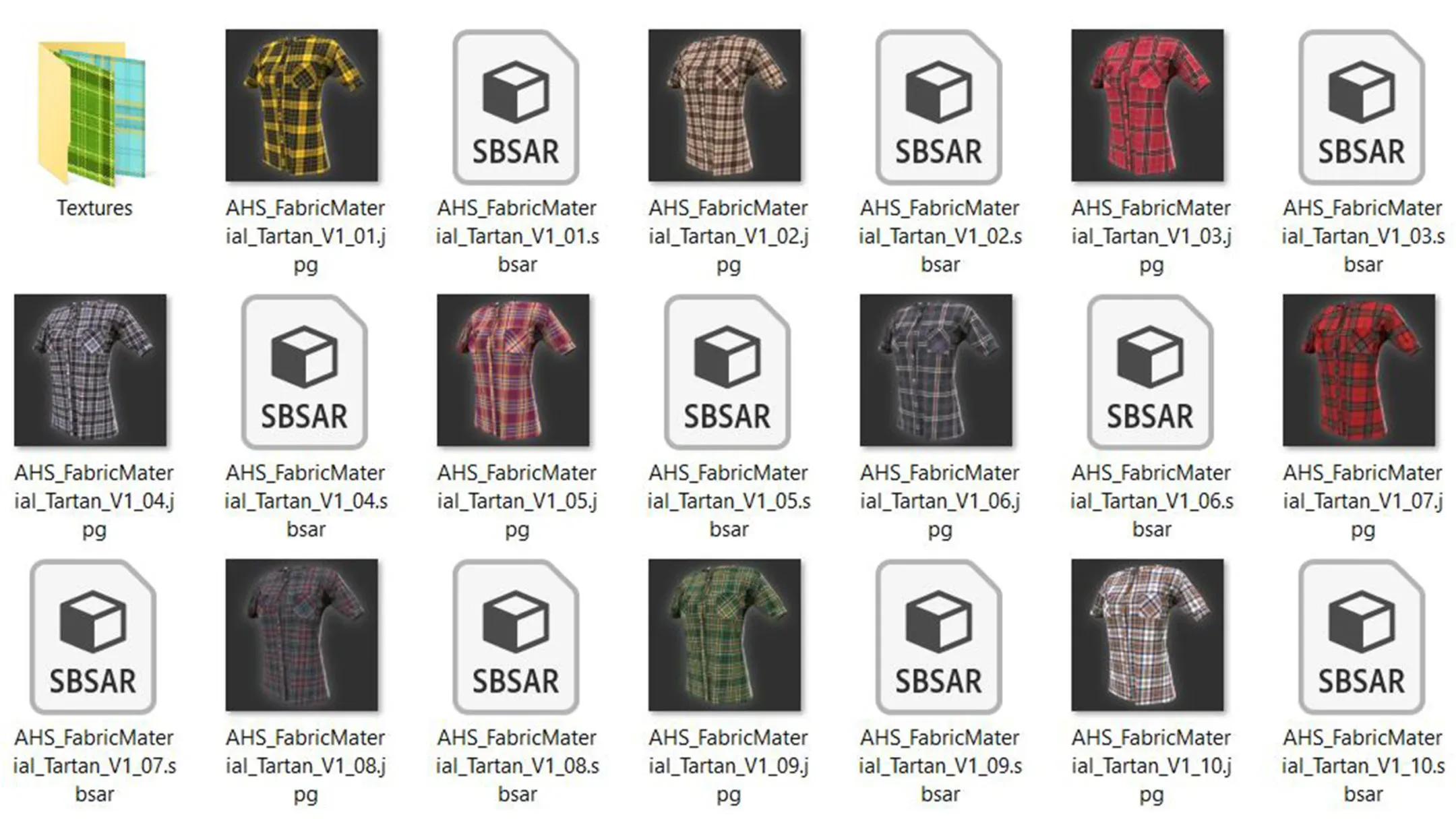 10 Plaid/Tartan Fabric Materials + 30 Textures (4K) Vol 1