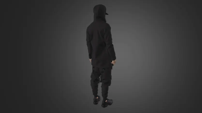 Men's Techwear Outfit | clo3d | marvelous designer