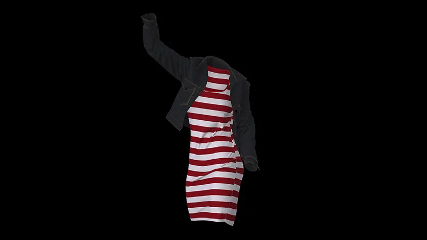 Denim Jacket and Dress | Clo3d | Marvelous designer