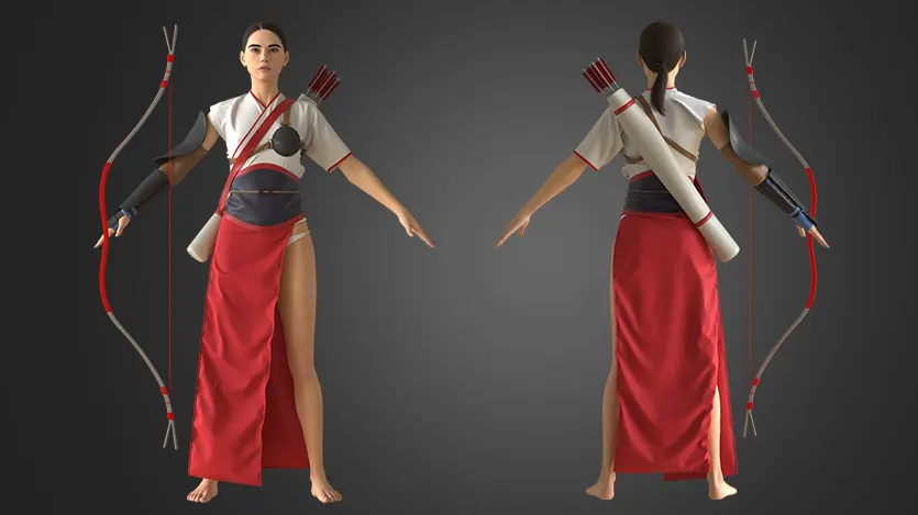 Ancient Archer Outfit | Clo3d | Marvelous designer