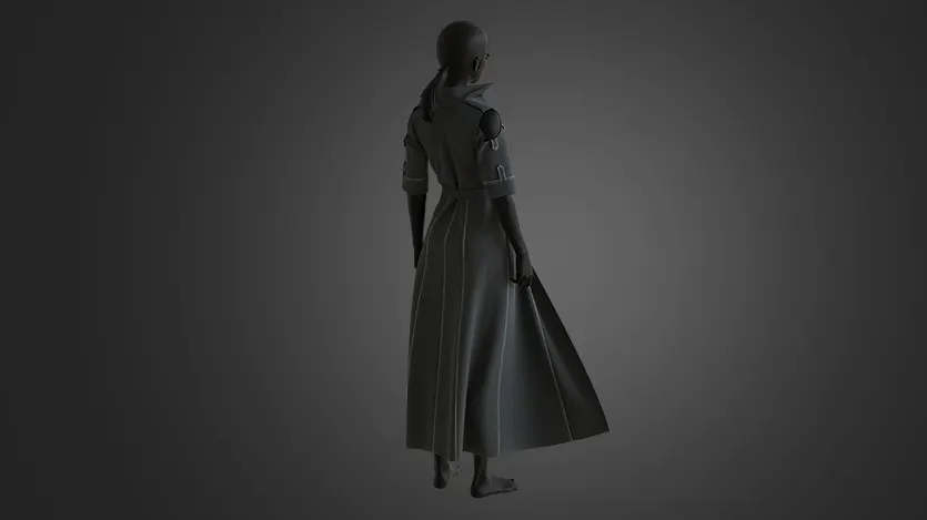 Military Style Dress | Clo3d | Marvelous designer