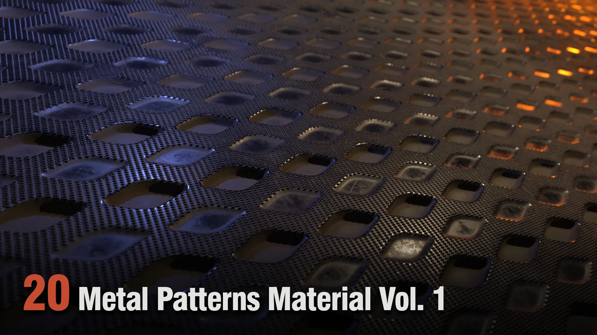 20 Metal Patterns PBR Material Vol. 1