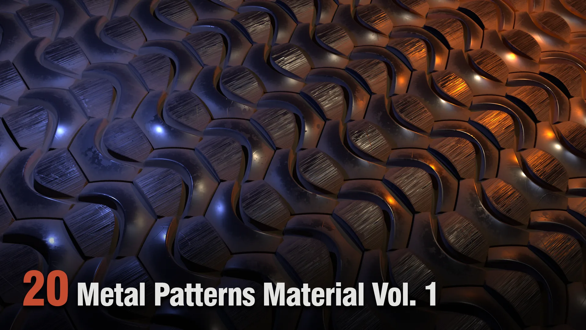 20 Metal Patterns PBR Material Vol. 1