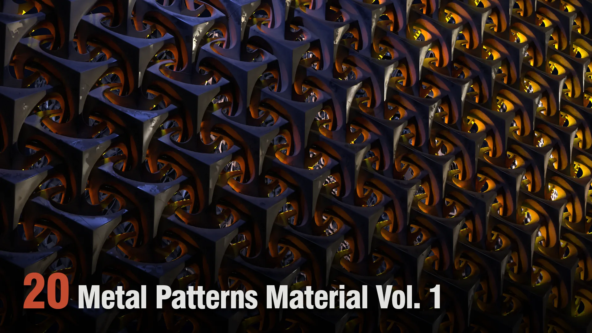 20 Metal Patterns PBR Material Vol. 1