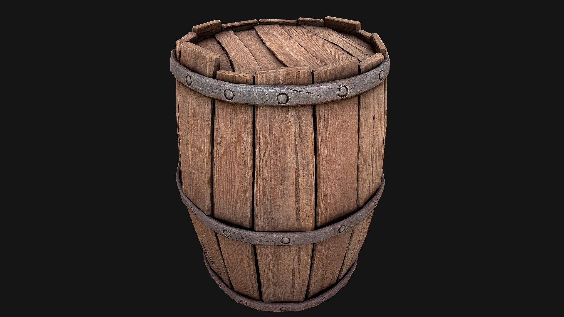 Medieval Wooden Barrel