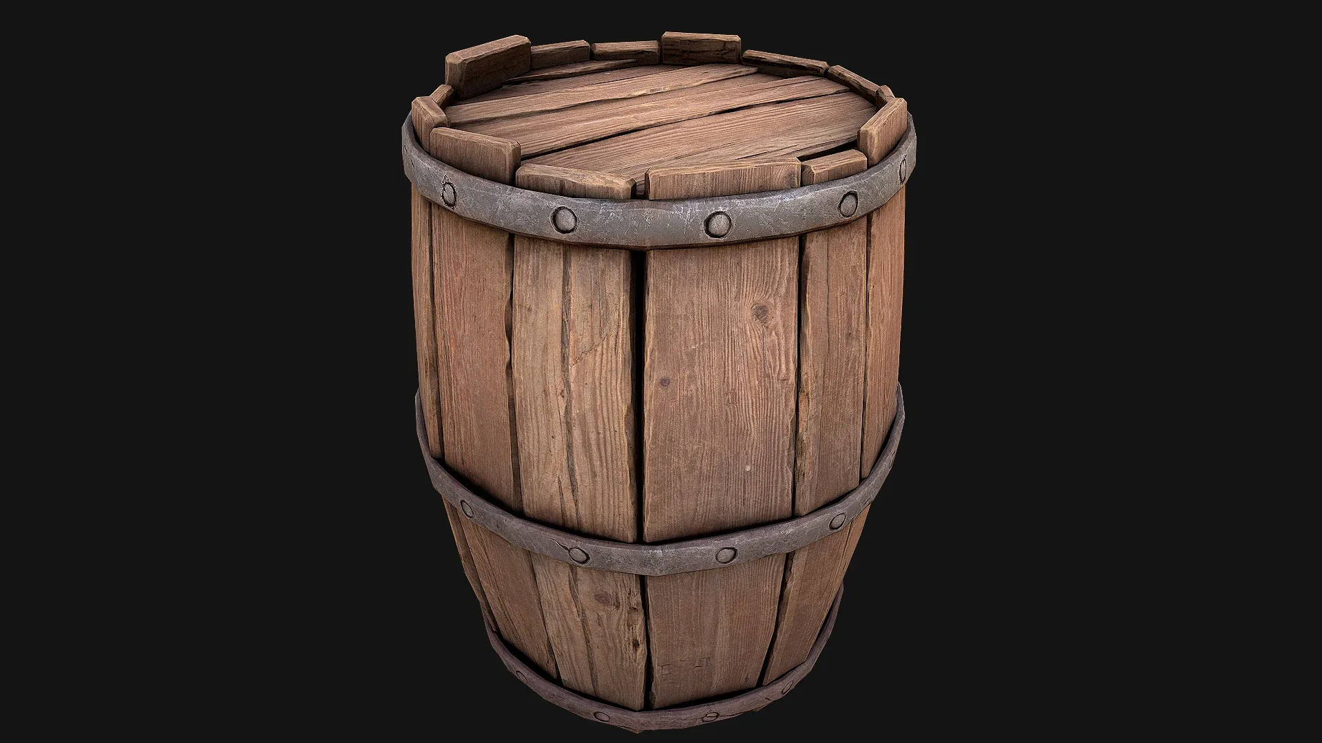 Medieval Wooden Barrel