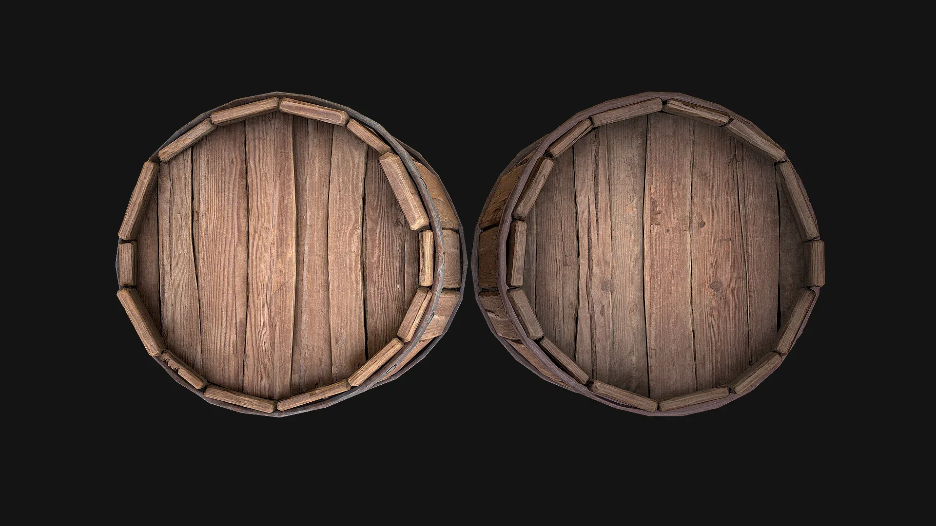 Medieval Wooden Barrel