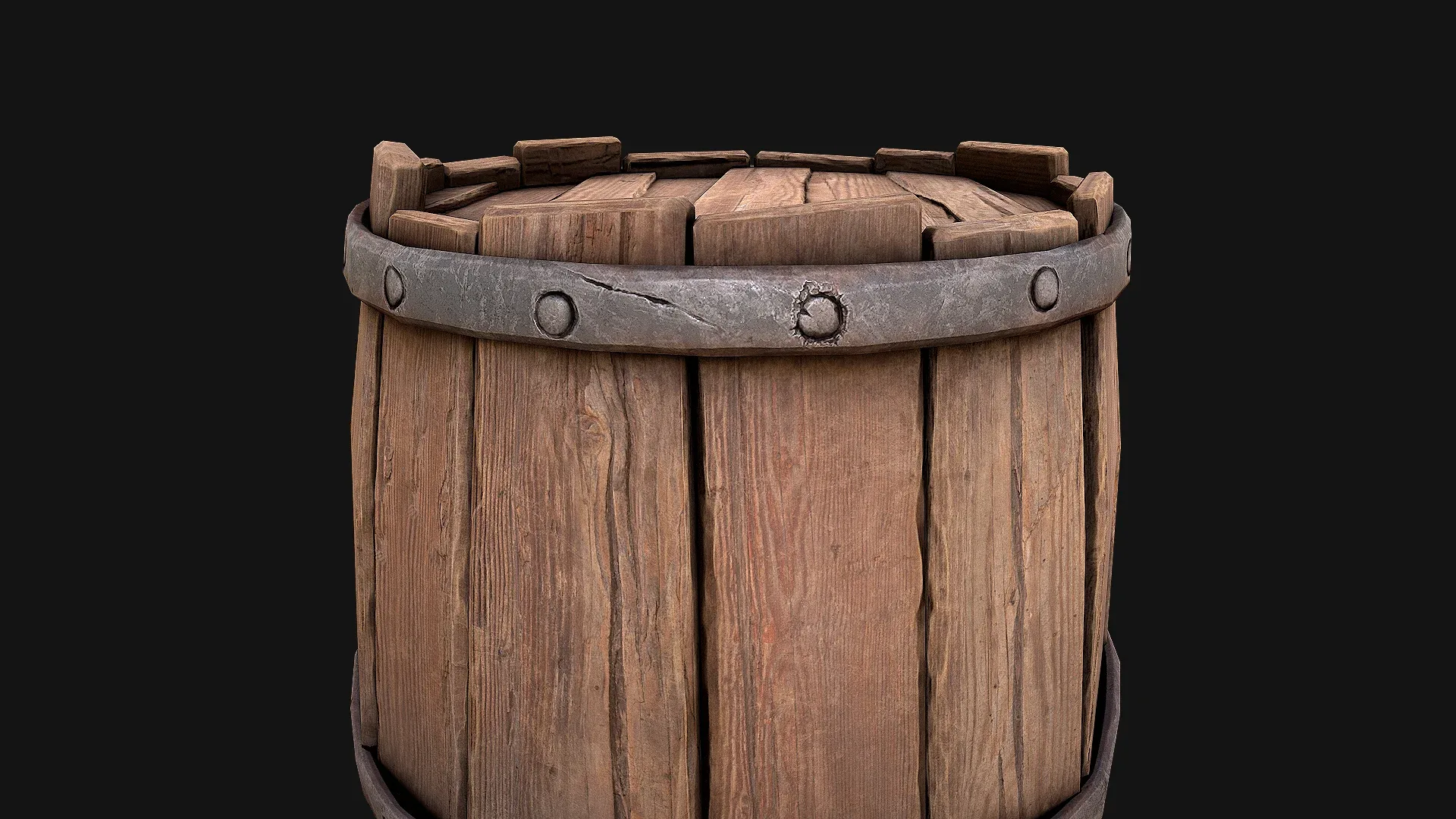 Medieval Wooden Barrel