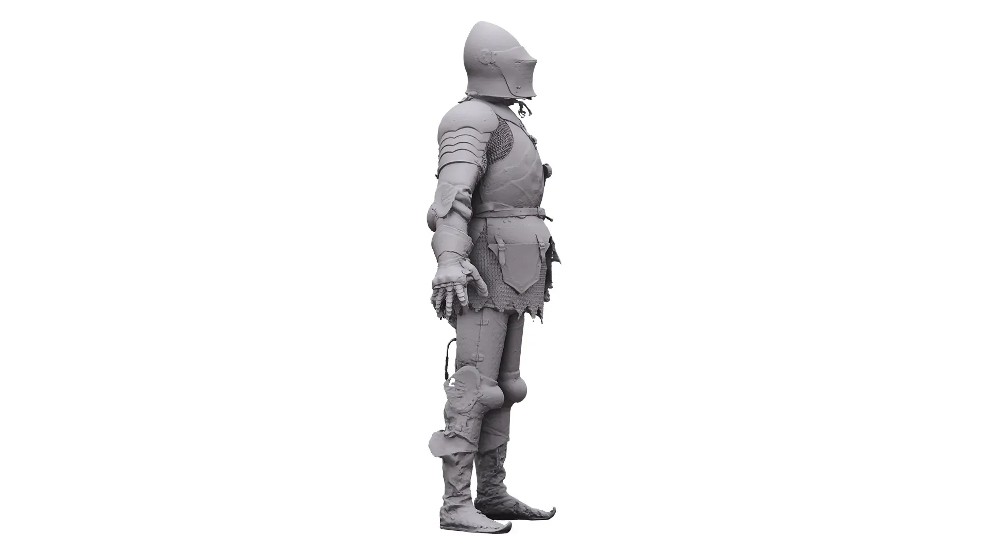 Raw A Pose Body Scan | 3D Model Sigvid Medieval Knight