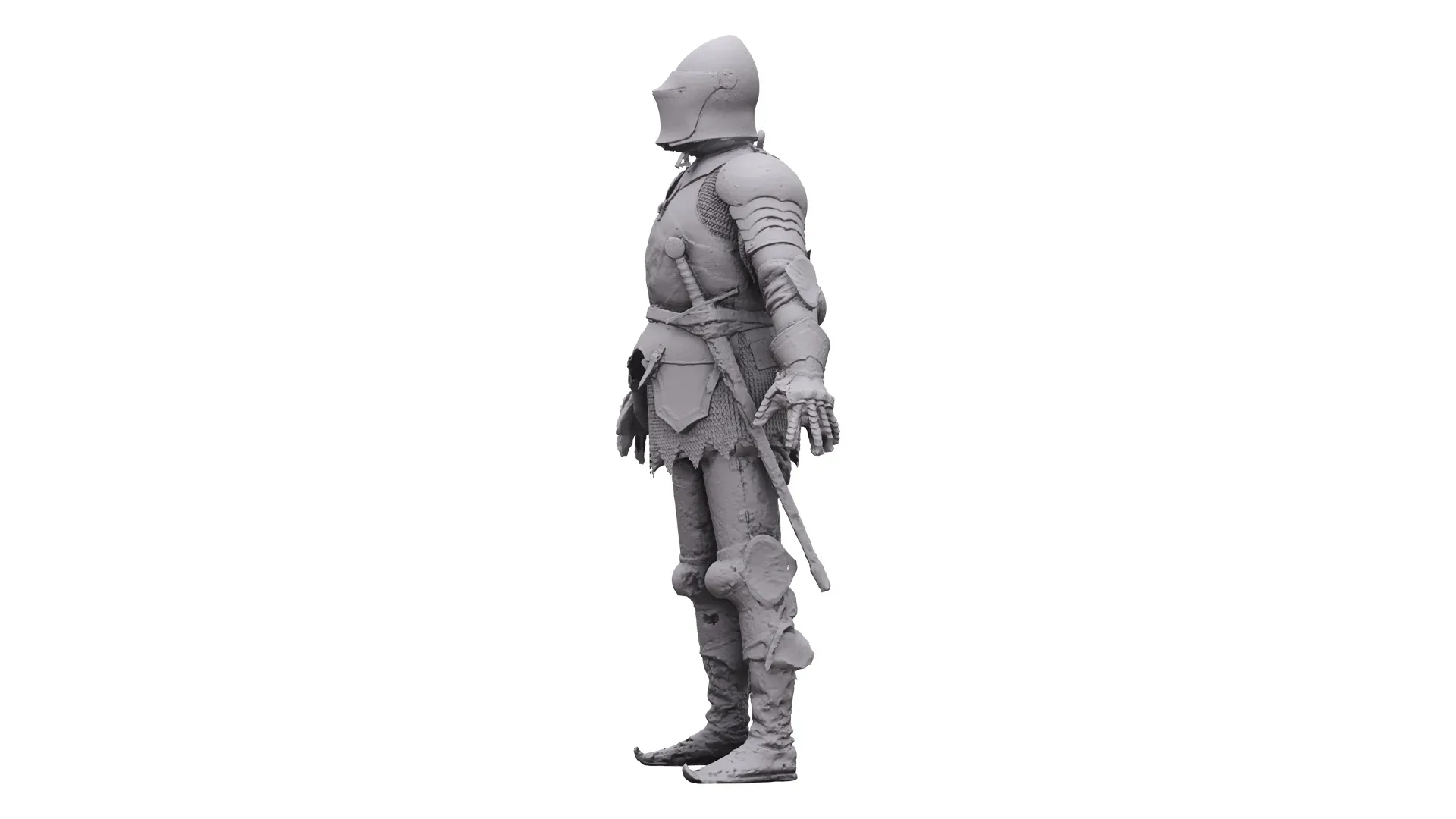 Raw A Pose Body Scan | 3D Model Sigvid Medieval Knight