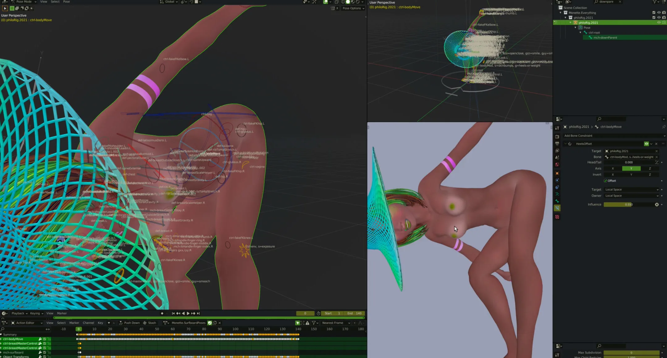 Rigging Nude Females in Blender, Lesson 6, Breasts