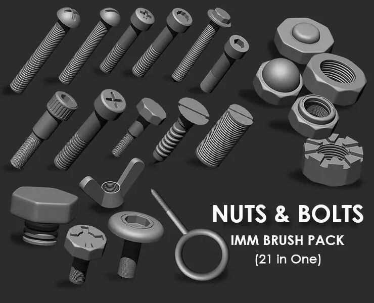 NUTS & BOLTS MEGA PACK (4 IN ONE - 61 BRUSHES)