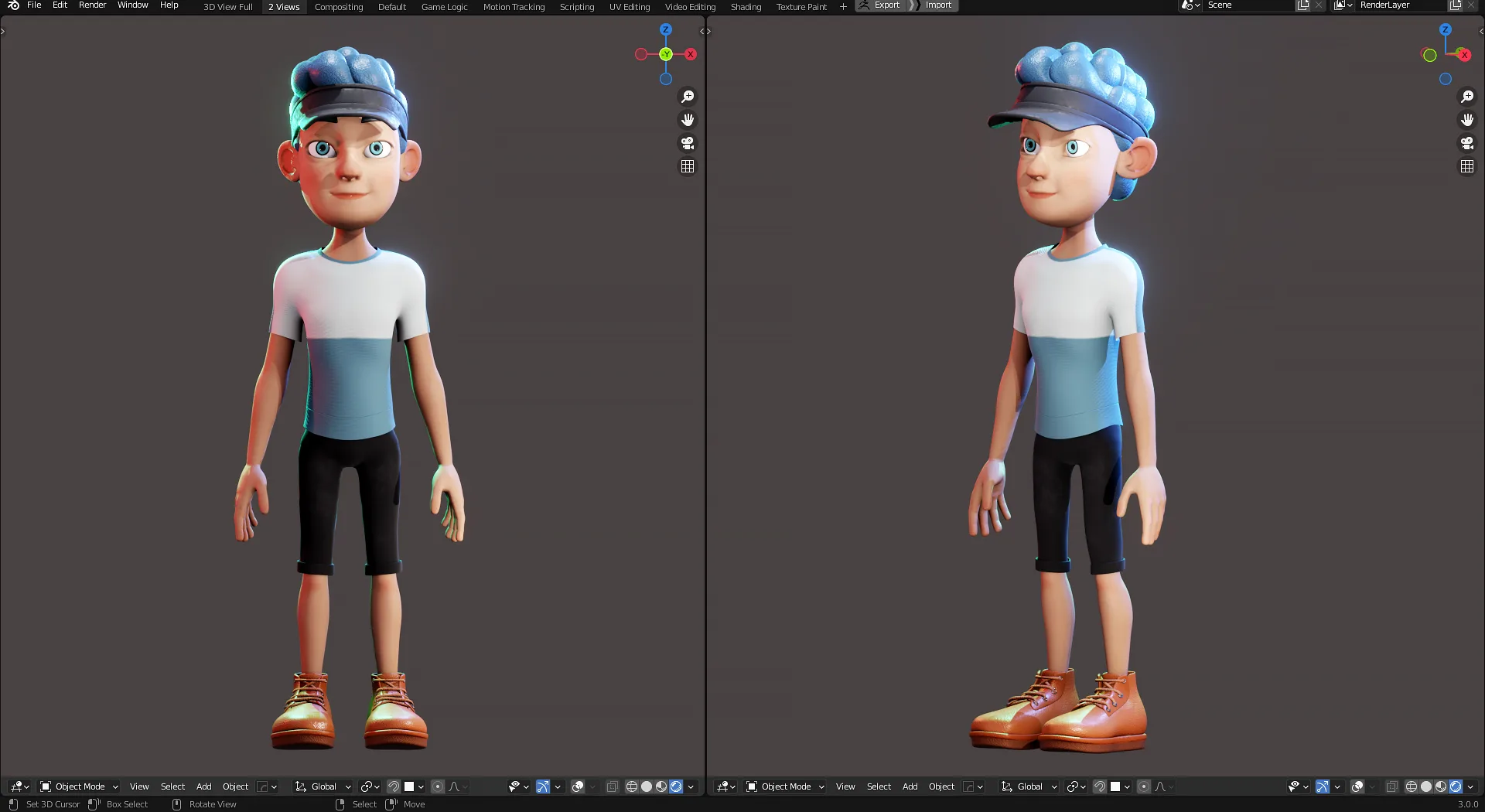 3D Modeling - Boy - Luke - Blender 3.0