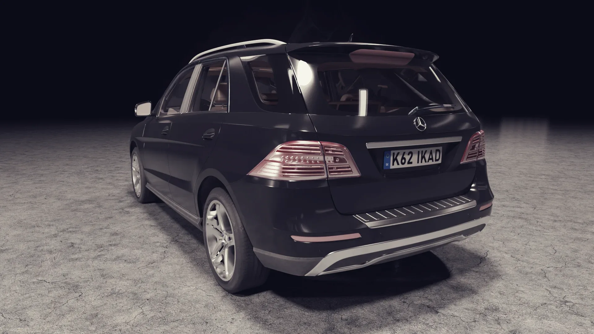 3D black car mercedes benz mL model