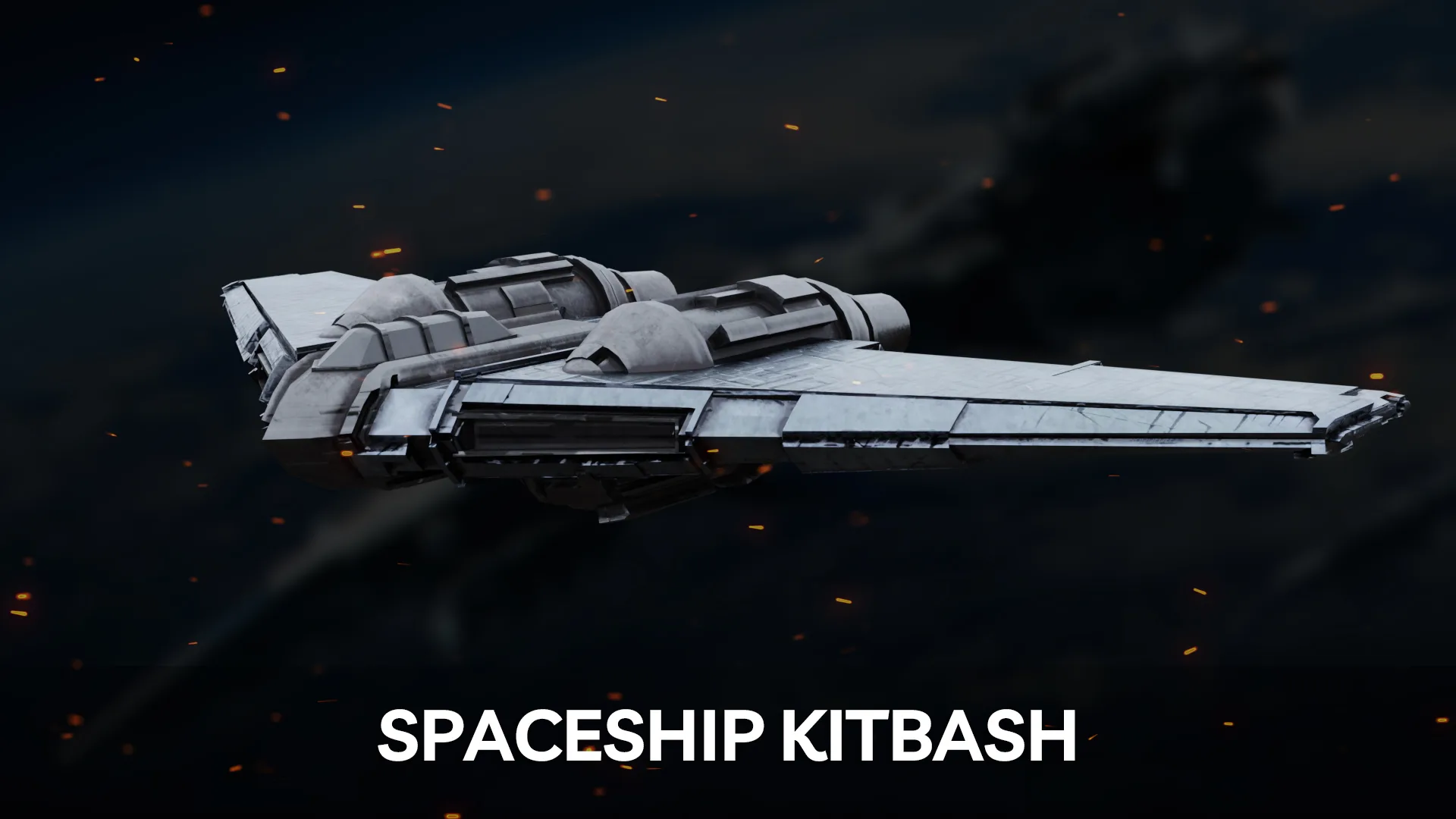 34 Spaceships Kitbash + Texture &amp; UV's For Concept Art And Game