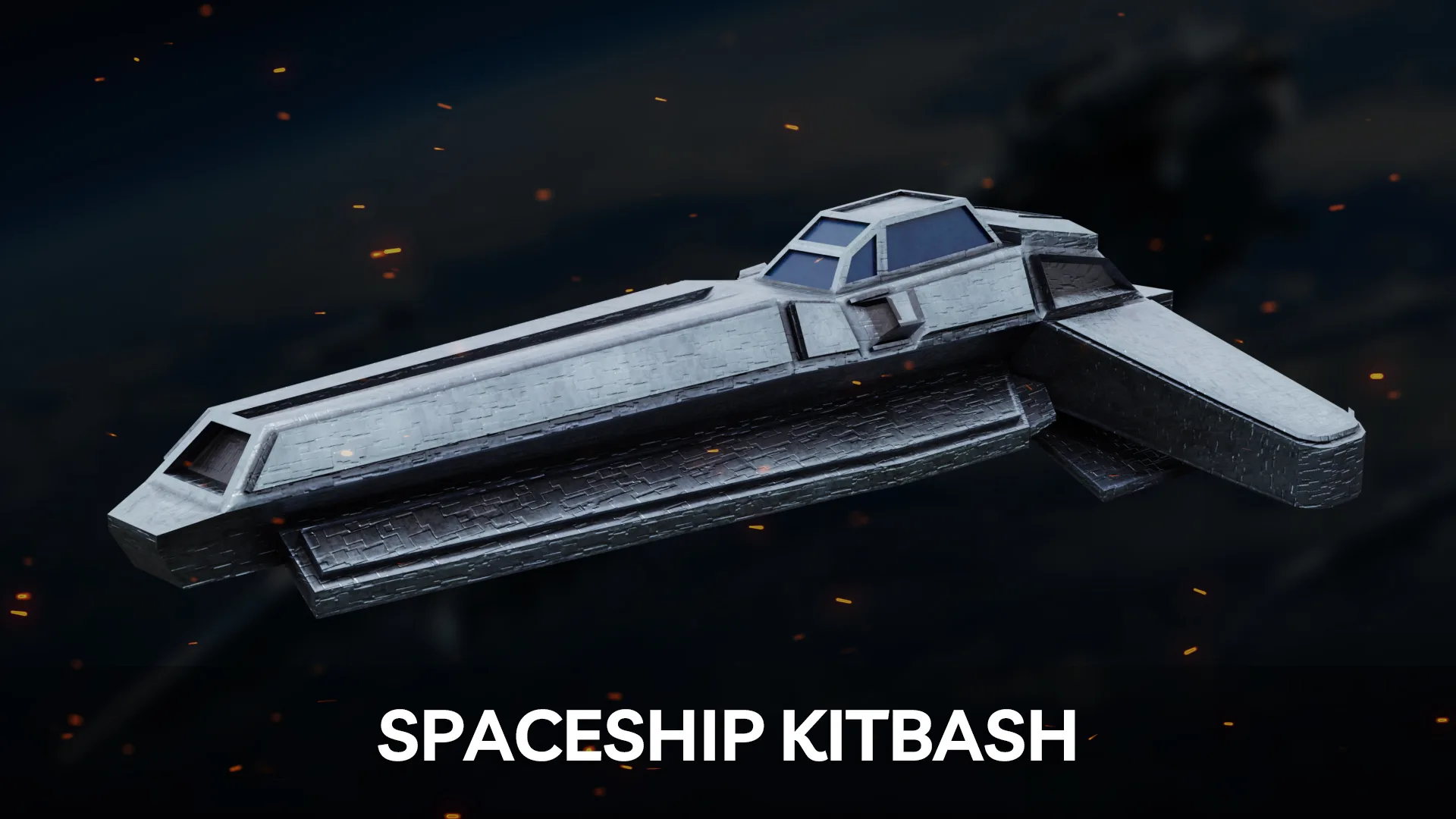 34 Spaceships Kitbash + Texture &amp; UV's For Concept Art And Game