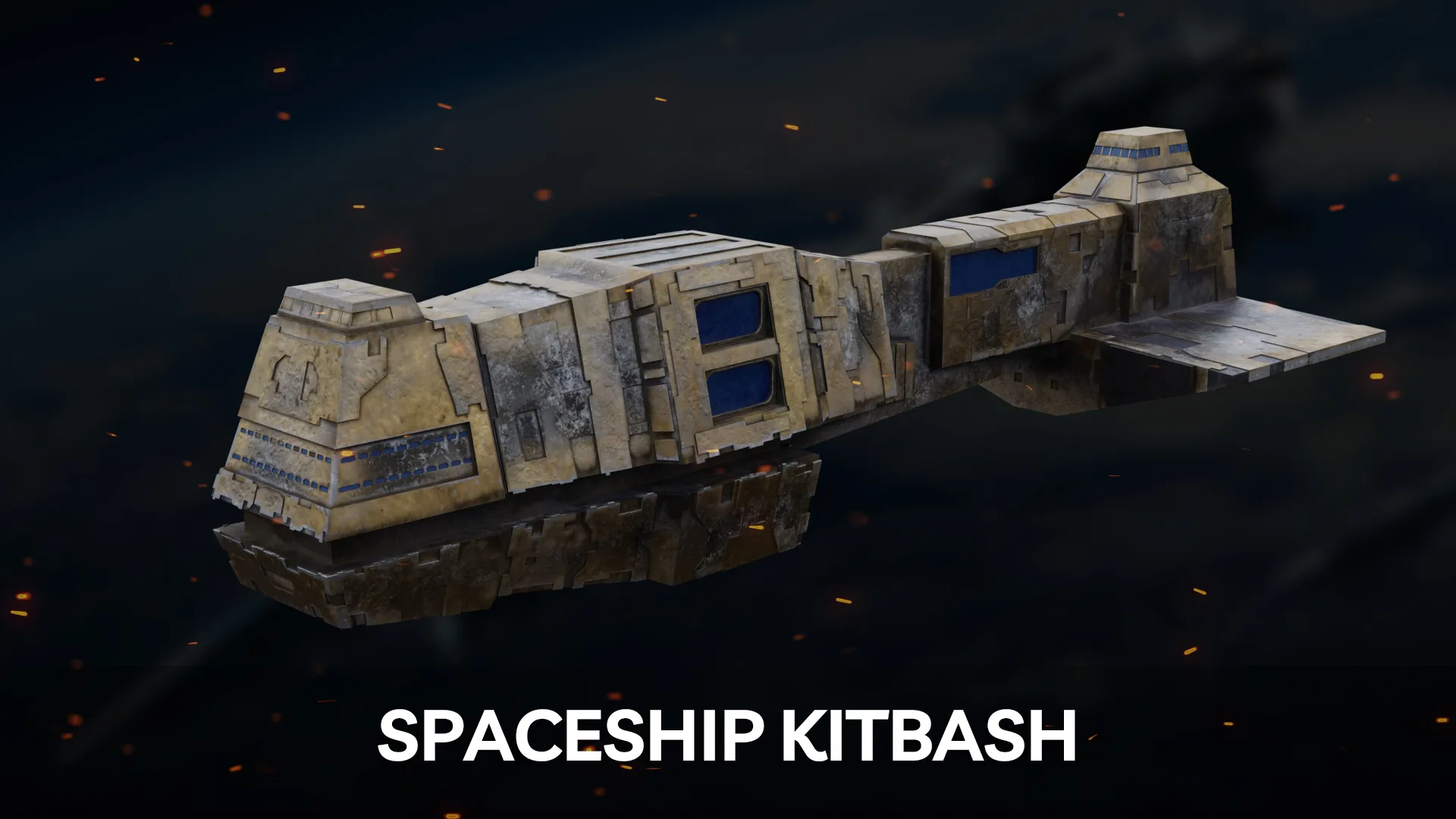 34 Spaceships Kitbash + Texture &amp; UV's For Concept Art And Game