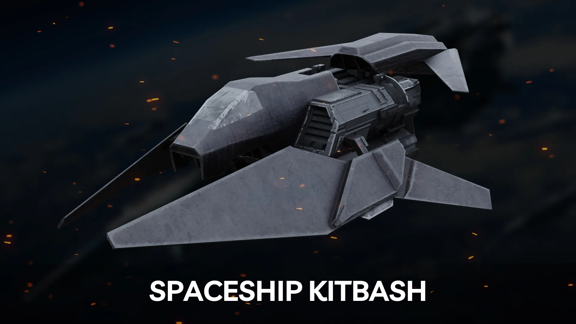 34 Spaceships Kitbash + Texture &amp; UV's For Concept Art And Game