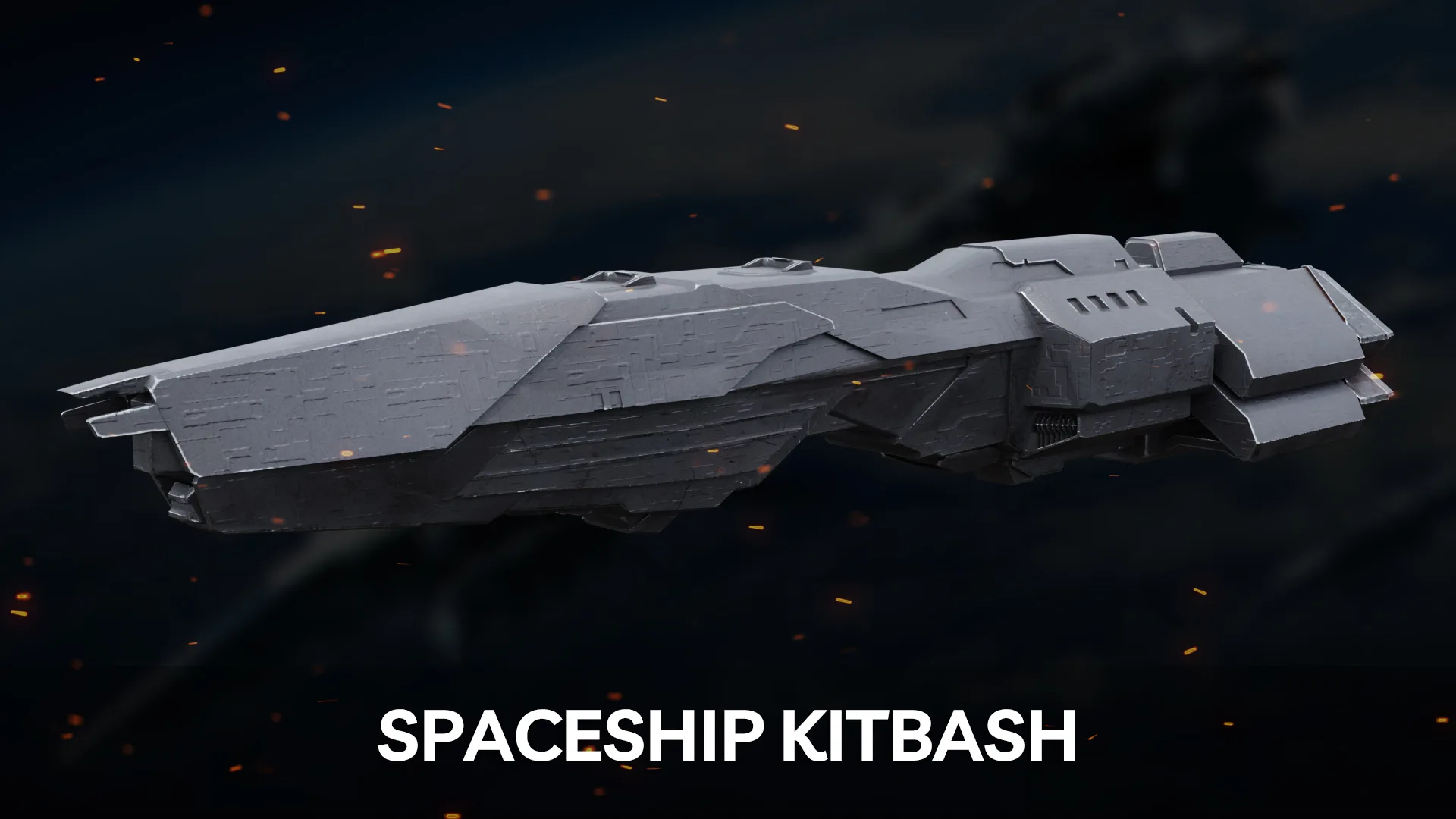 34 Spaceships Kitbash + Texture &amp; UV's For Concept Art And Game