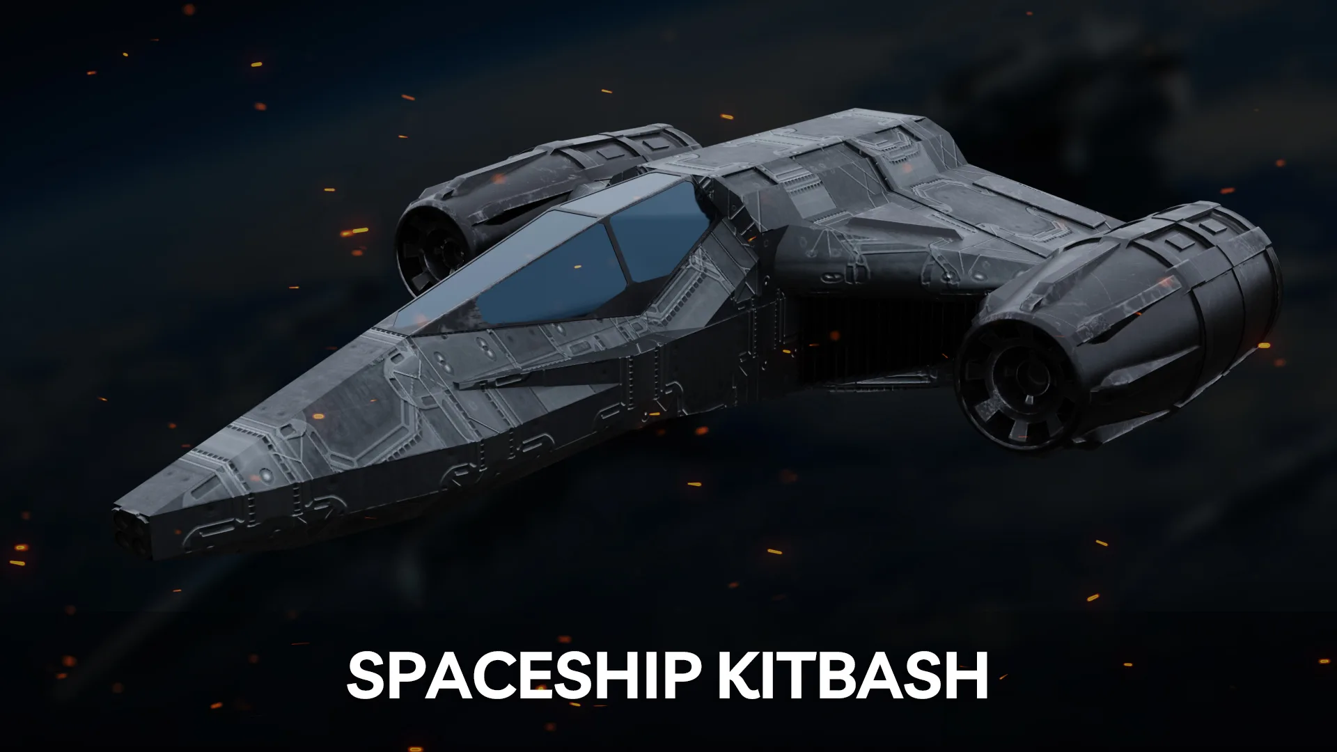 34 Spaceships Kitbash + Texture &amp; UV's For Concept Art And Game