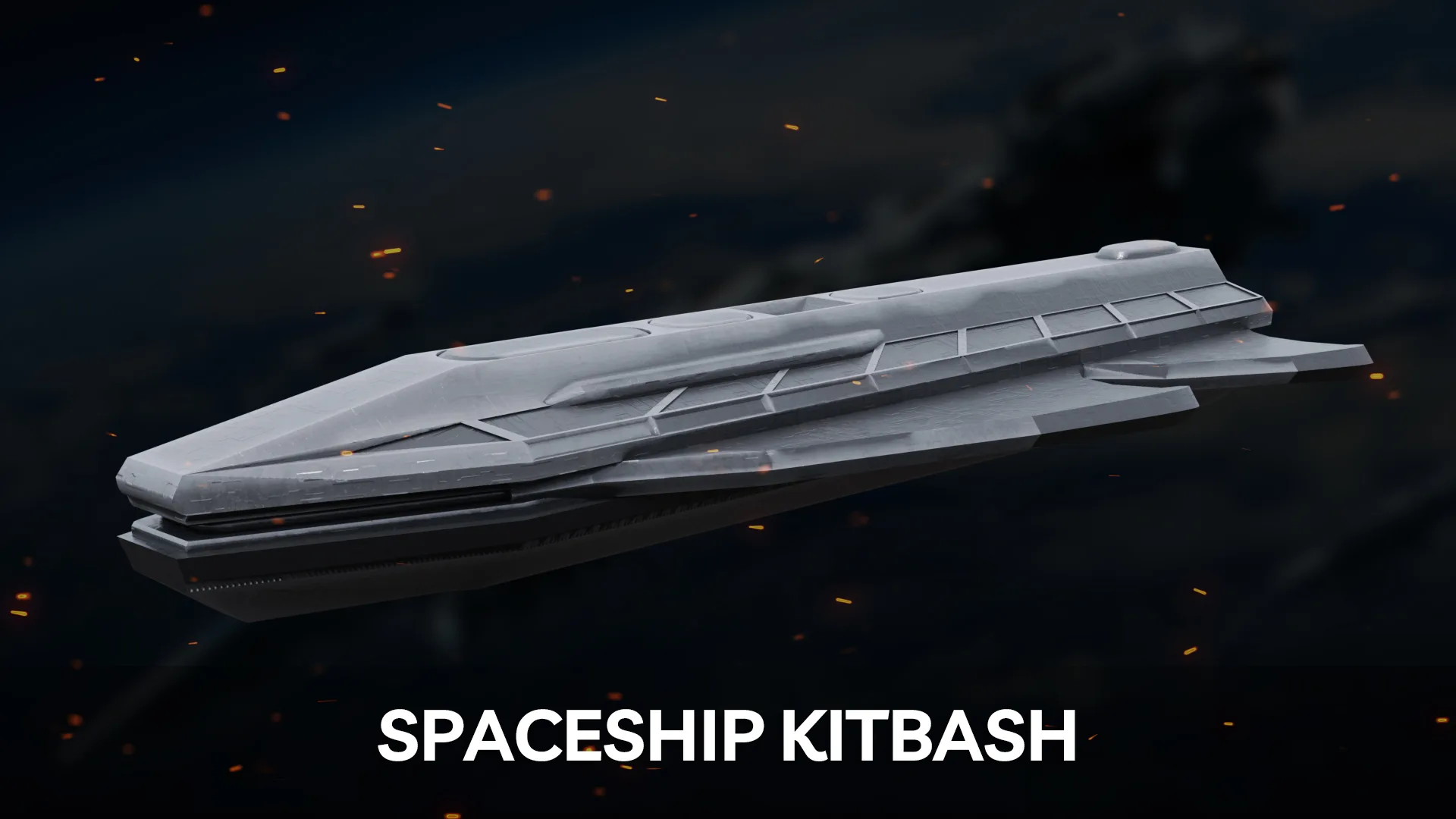 34 Spaceships Kitbash + Texture &amp; UV's For Concept Art And Game