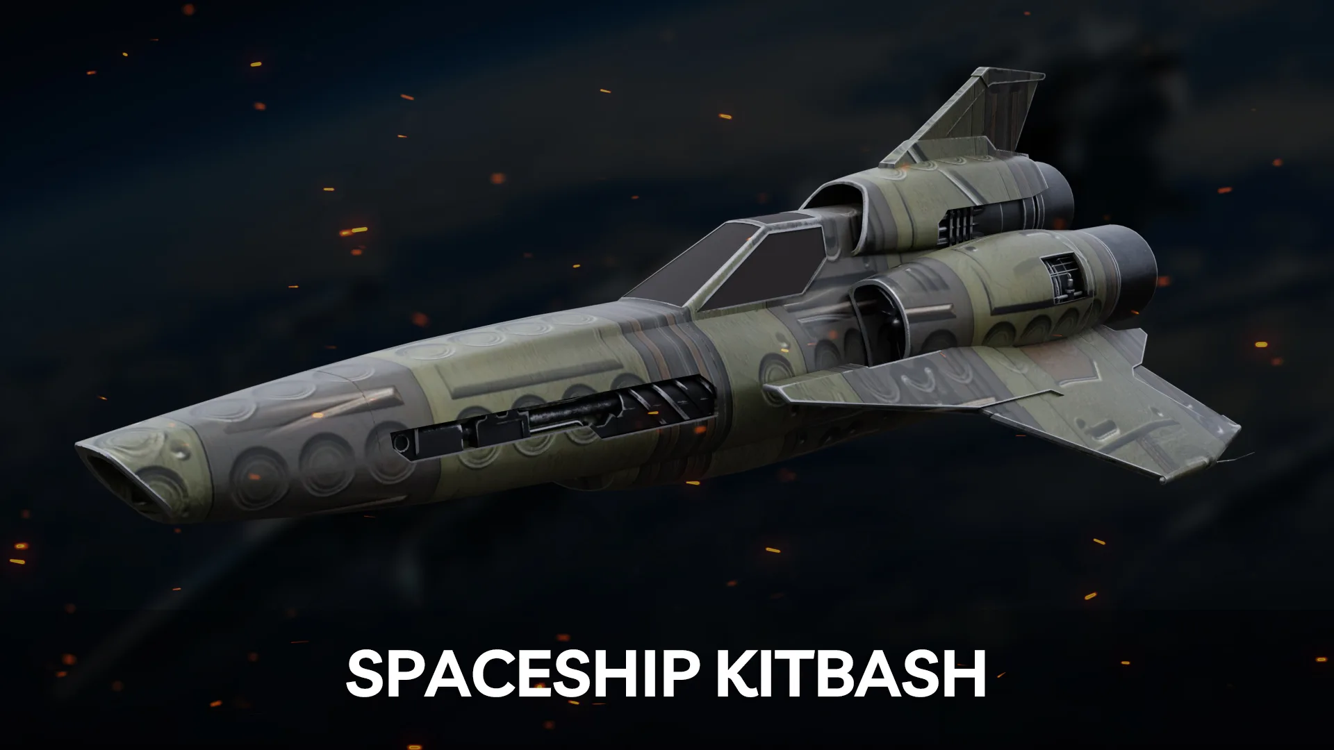 34 Spaceships Kitbash + Texture &amp; UV's For Concept Art And Game