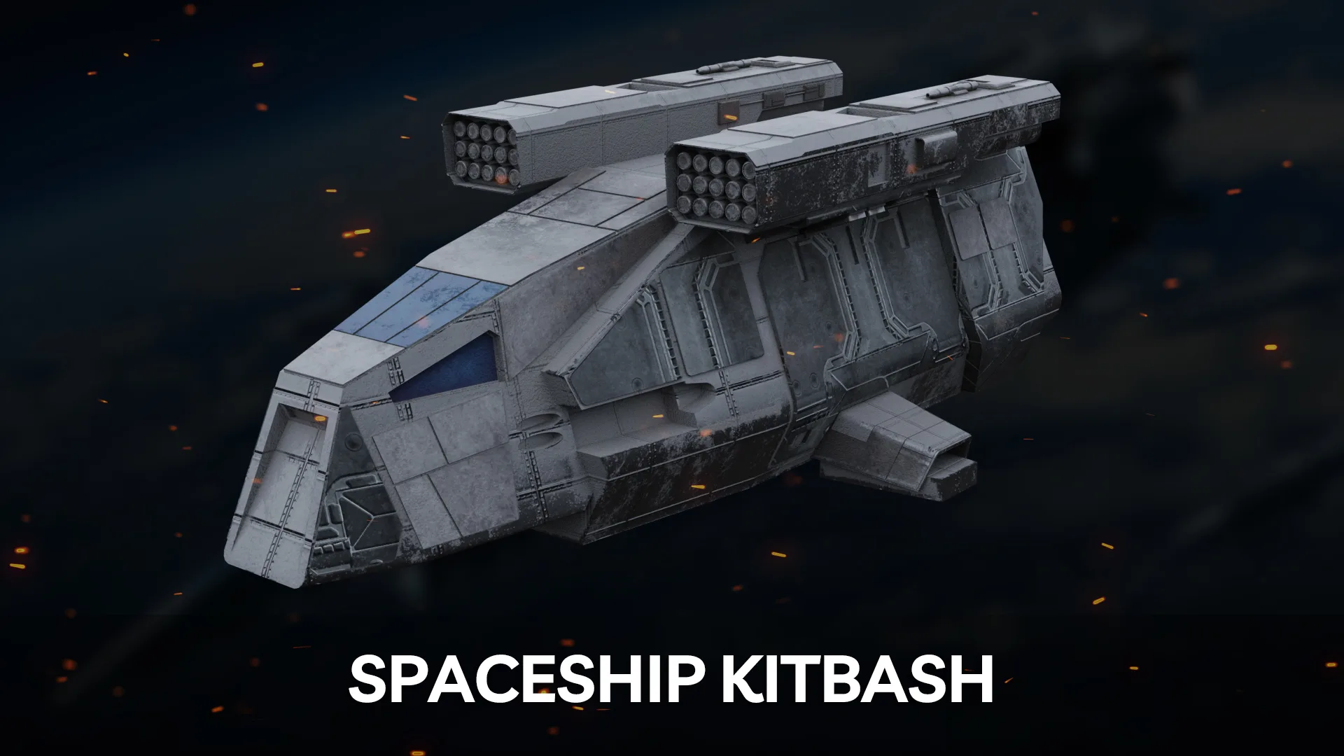 34 Spaceships Kitbash + Texture &amp; UV's For Concept Art And Game