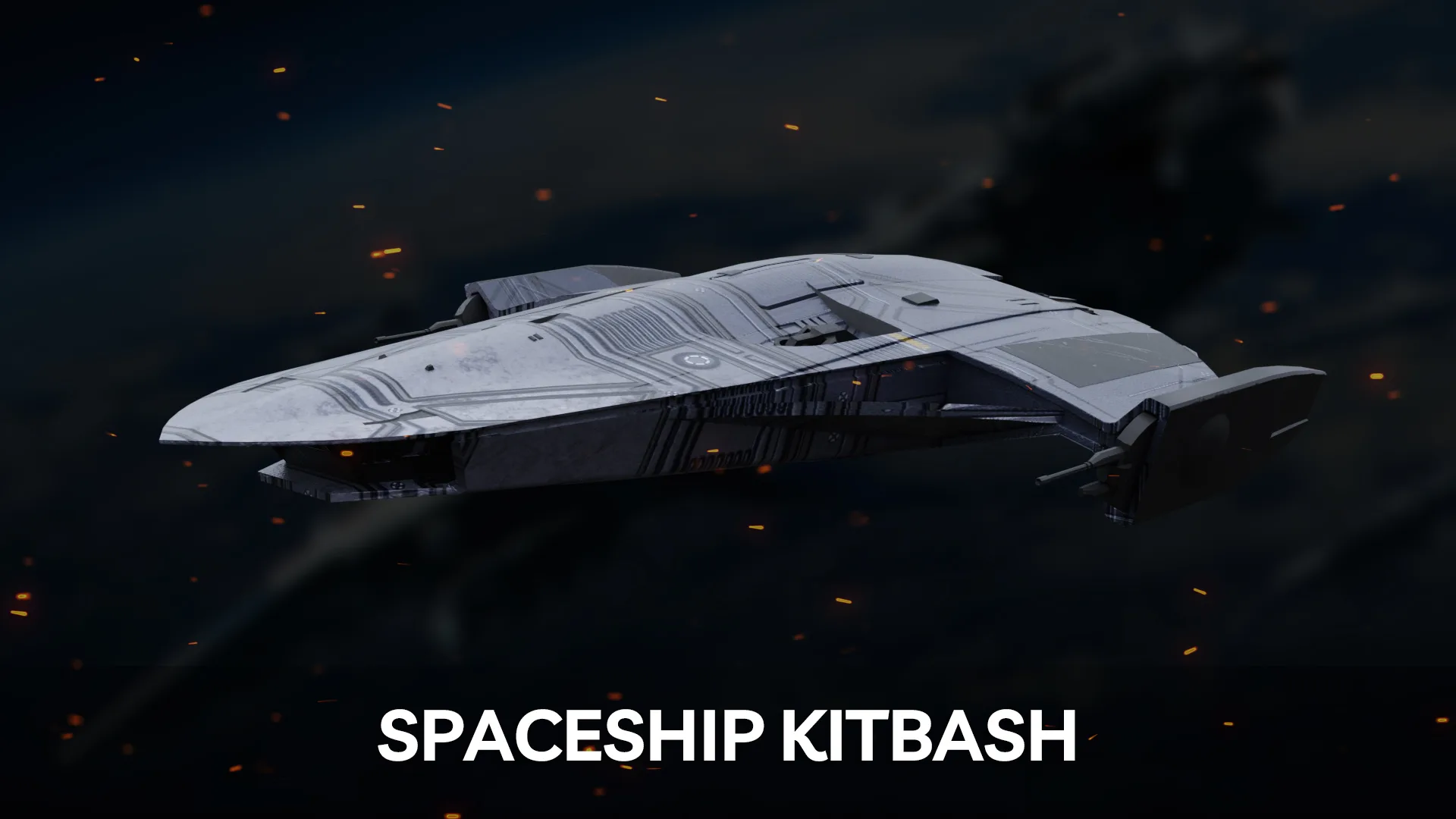 34 Spaceships Kitbash + Texture &amp; UV's For Concept Art And Game