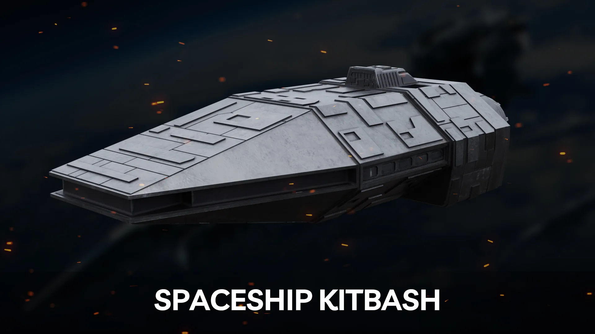 34 Spaceships Kitbash + Texture &amp; UV's For Concept Art And Game