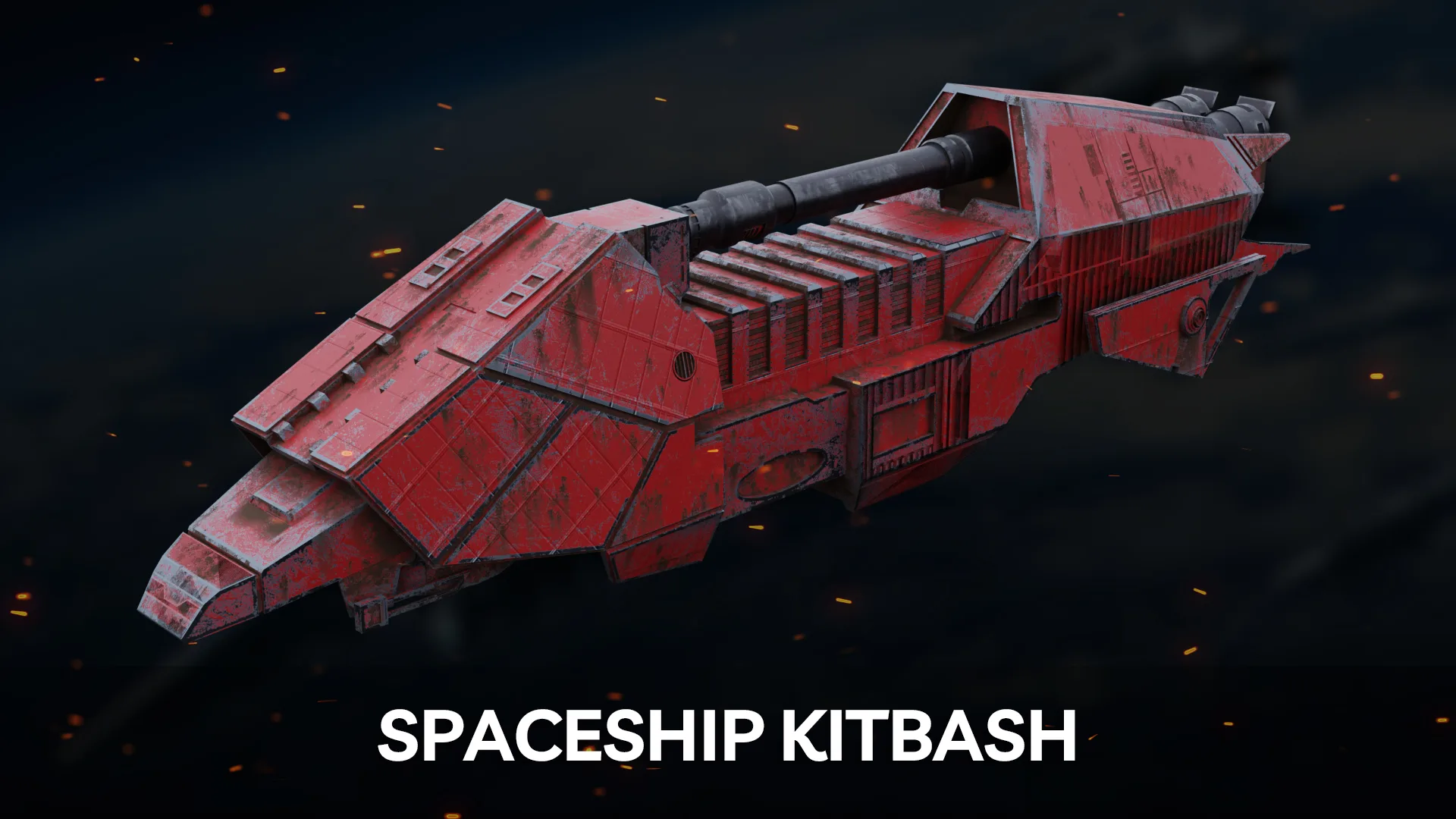 34 Spaceships Kitbash + Texture &amp; UV's For Concept Art And Game