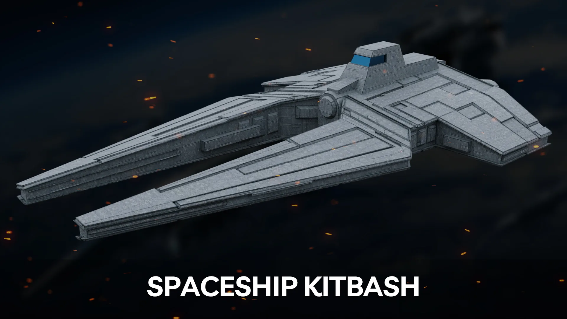 34 Spaceships Kitbash + Texture &amp; UV's For Concept Art And Game