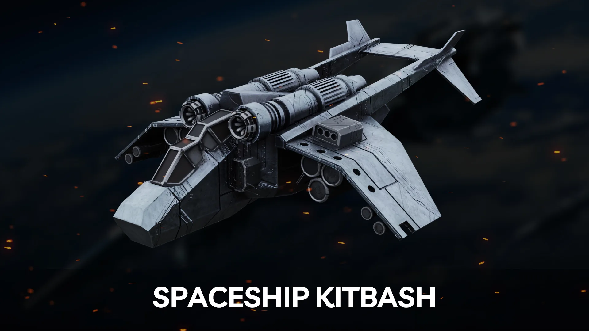 34 Spaceships Kitbash + Texture &amp; UV's For Concept Art And Game