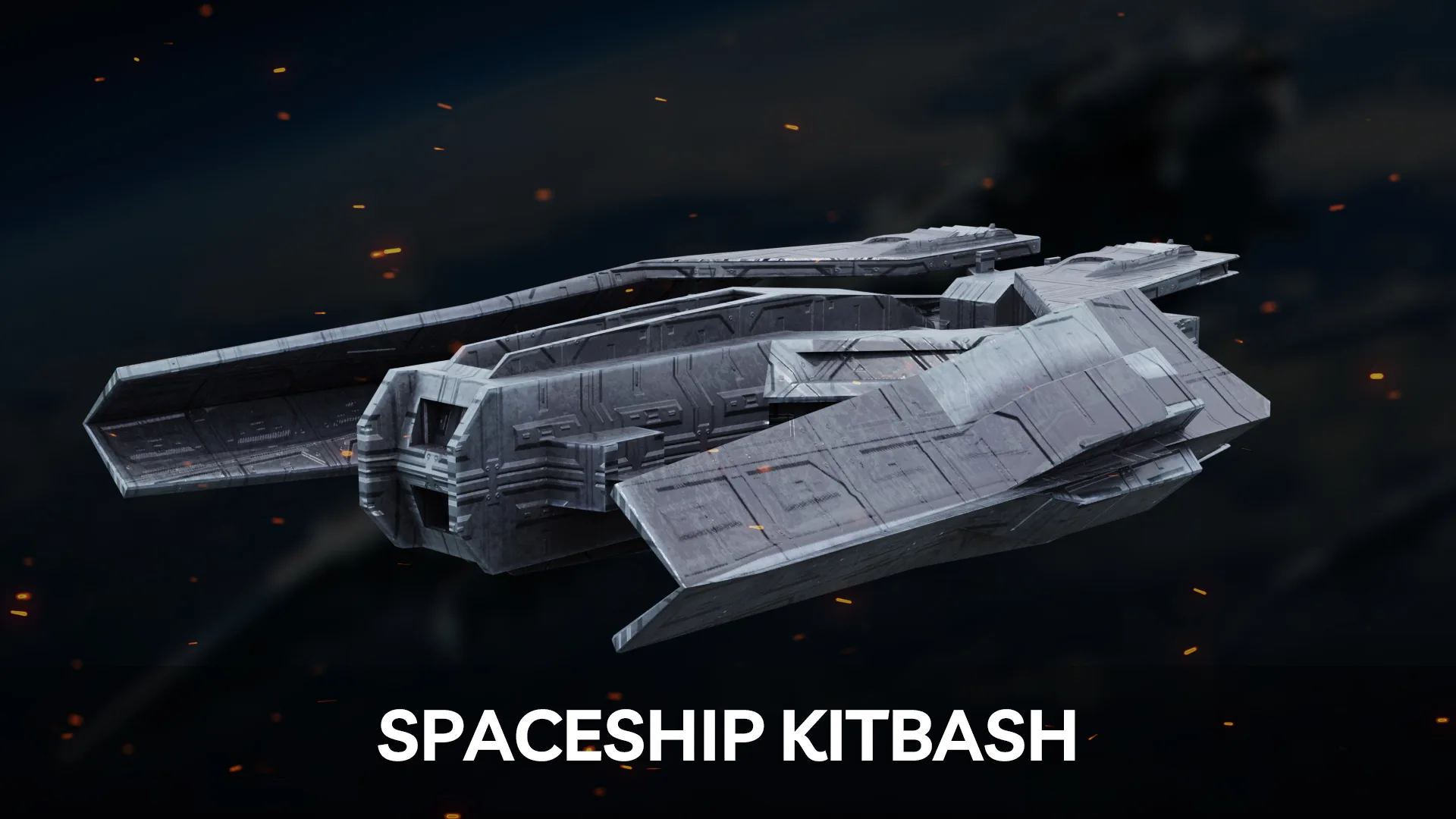 34 Spaceships Kitbash + Texture &amp; UV's For Concept Art And Game